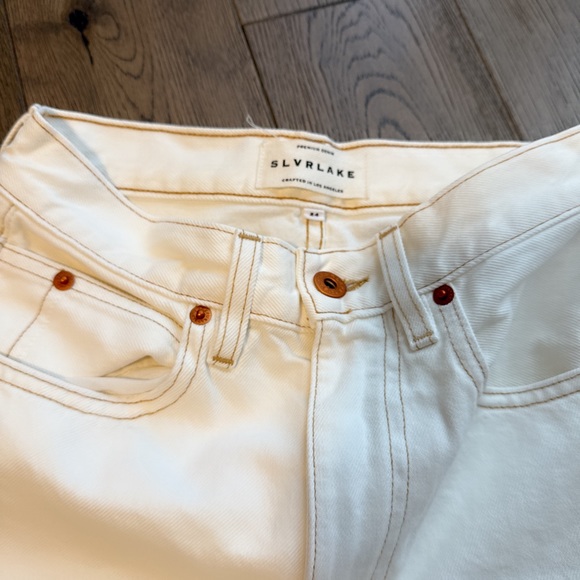 🤍 SLVRLAKE Grace Wide Leg Jeans in Natural White 24 - Picture 3 of 5